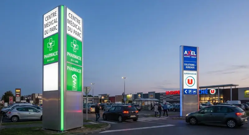 Totems lumineux - Totems & signalétique extérieure | Monsieur Enseigne