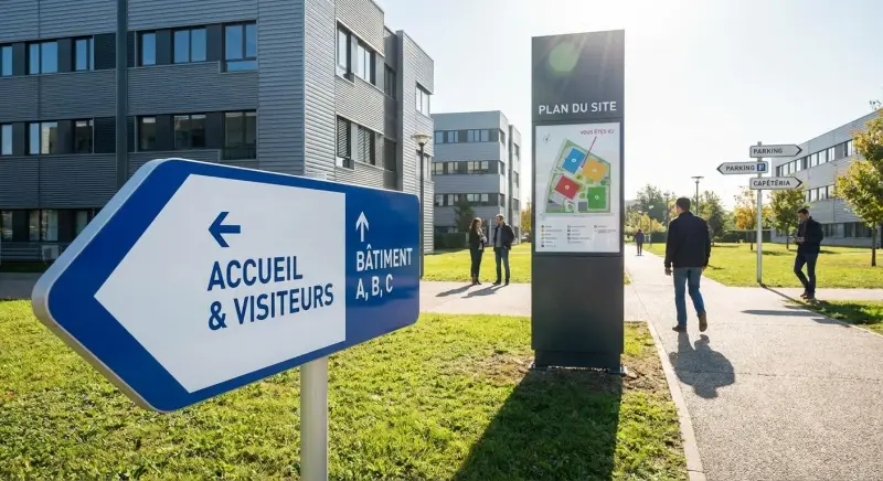 Panneaux directionnels - Totems & signalétique extérieure | Monsieur Enseigne