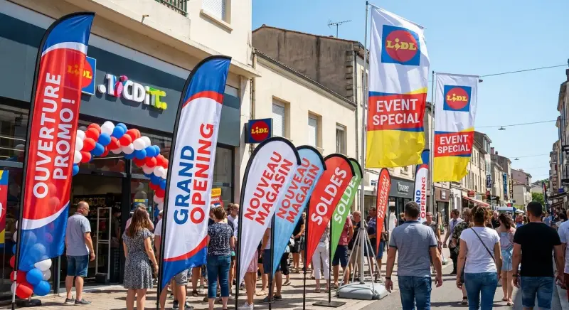 Drapeaux publicitaires - Enseignes drapeau | Monsieur Enseigne