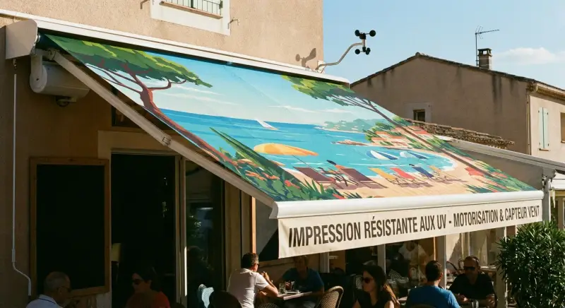 Toiles imprimées & motorisation - Stores commerciaux | Monsieur Enseigne